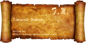 Tancsa Manon névjegykártya